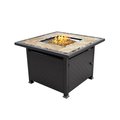 Az Patio Heaters AZ Patio Heaters GFT-51030A Square Marble Tile Top Propane Fire Pit; Bronze - 28 x 40 x 40 in. GFT-51030A